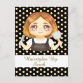 Salon Hairstylist Postkarte (Vorderseite)