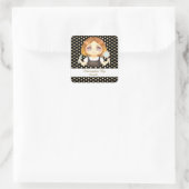 Salon Hairstylist Quadratischer Aufkleber (Tasche)