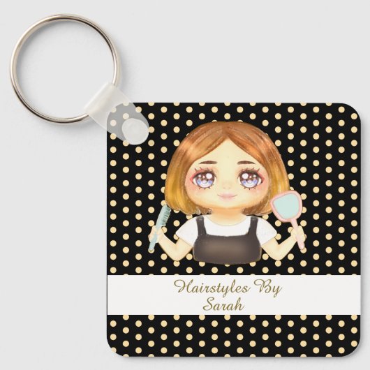 Salon Hairstylist Schlüsselanhänger (Vorderseite)