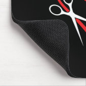 Salon Heart Logo Haare Stylists Friseur Parlor Ges Mousepad (Ecke)