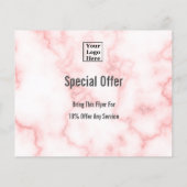 Salon Ihr Logo hier auf eleganten Imitaten Rosa Ma Flyer (Hinten)