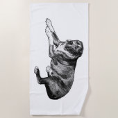 Salon im Comic Style - Halftone Dog Handtuch (Vorderseite)