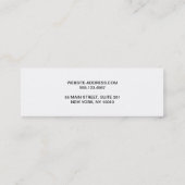 Salon Imitate Silver Sequin Hair Stylist Mini Visitenkarte (Rückseite)