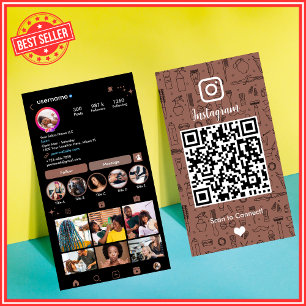 Salon Instagram Terracotta QR-Code für soziale M Visitenkarte