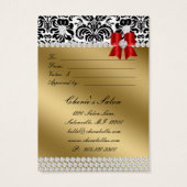 Salon Jewelch Geschenkkarte Bow Floral Damask Red  (Rückseite)