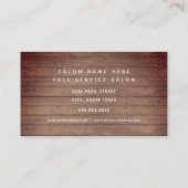 Salon Kosmetologin Rustic Visitenkarte (Rückseite)