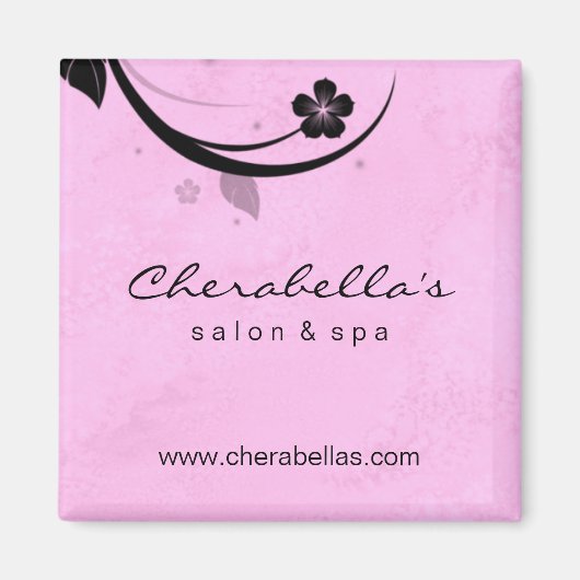 Salon Kühlschrankmagnet Wellness-Center Blumenwass (Vorne)