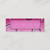 Salon-Lesezeichen-Wellness-Center sprudelt Rosa Mini Visitenkarte (Rückseite)