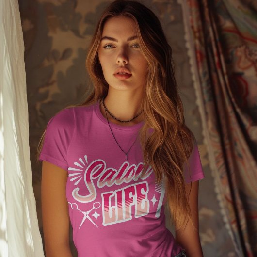 Salon Life Hair Stylist Geschenk für Haartrockner T-Shirt