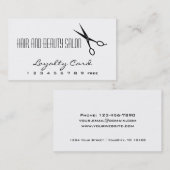 Salon Loyalitätskarte für Haare und Schönheitssalo Treuekarte (Vorne/Hinten)