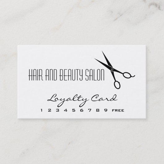 Salon Loyalitätskarte für Haare und Schönheitssalo Treuekarte (Vorderseite)