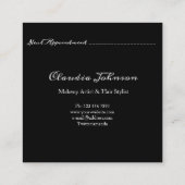 Salon Makeup Artist Termin Karte Rosa Glitzer (Rückseite)