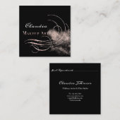 Salon Makeup Artist Termin Karte Rosa Glitzer (Vorne/Hinten)