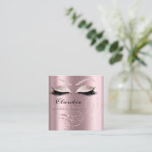 Salon Makeup Artist Termin Karte Rosa Rose (Stehend Vorderseite)