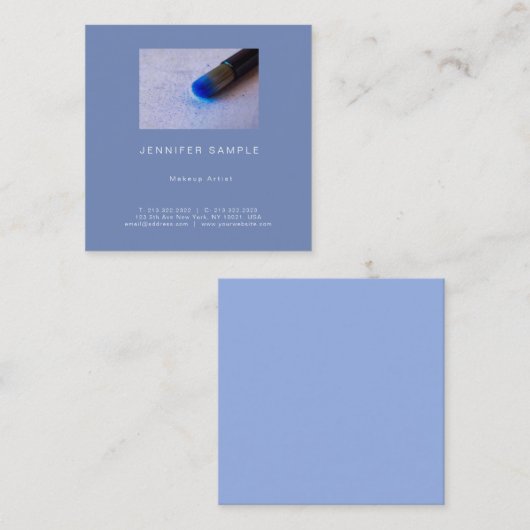 Salon Makeup Elegante Beruflicher Platz Luxus Quadratische Visitenkarte (Vorne/Hinten)