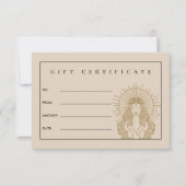 Salon Makeup Hair Lashes Beige Tarot Geschenkkarte (Vorderseite)