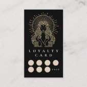 Salon Makeup Hair Nails Mystic Tarot Gold Black Treuekarte (Vorderseite)