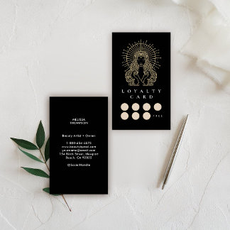 Salon Makeup Hair Nails Mystic Tarot Gold Black Treuekarte