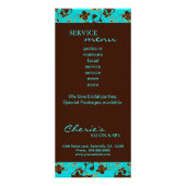 Salon Marketing Cards Blaubraune Flora Werbekarte (Hinten)