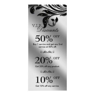 Salon Marketing Cards Schmuck Sparkle Black Werbekarte