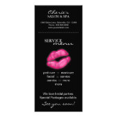 Salon Marketing Karten Leopard Rosa Glossen Lippen (Hinten)