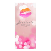 Salon Marketing Karten Makeup Rosa Lippen & Lichte (Vorne)