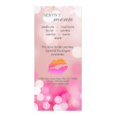 Salon Marketing Karten Makeup Rosa Lippen & Lichte (Hinten)