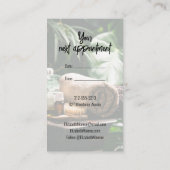 Salon Massage Therapy Skript Visitenkarte (Rückseite)