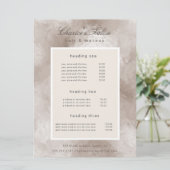 Salon Metallperle elegante Preiskarte Menükarte (Stehend Vorderseite)