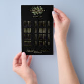 Salon Modern Botanik Schwarz Grün Schwarz Flyer (Handgriff)