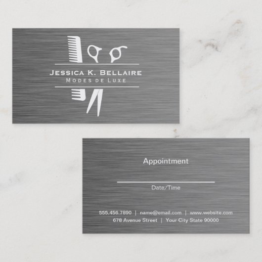 Salon Modern Luxe Terminkarte (Vorne/Hinten)