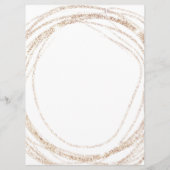 Salon moderne Imitate Gold abstrakte elegante Prei Menükarte (Rückseite)