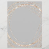 Salon moderne Imitate Gold abstrakte elegante Prei Menükarte (Rückseite)