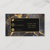 Salon moderne Luxus-Gold-Marmor-Treuekarte Treuekarte (Rückseite)