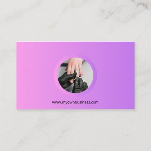 Salon Nail Techniker Visitenkarte (Rückseite)