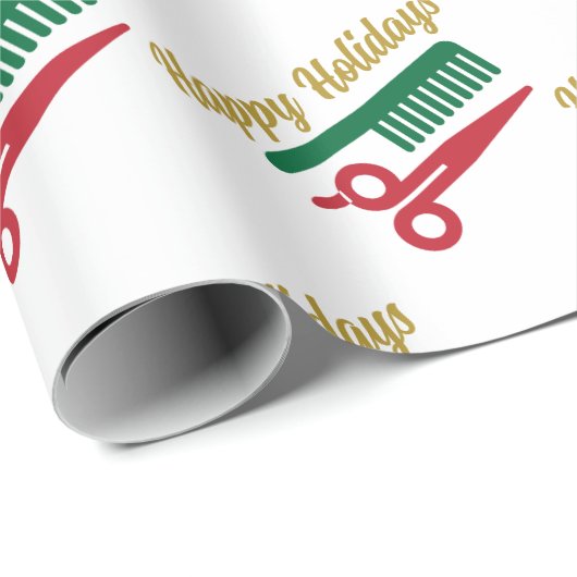 Salon oder Stylist Weihnachten Geschenkpapier (Rolleneckpunkt)