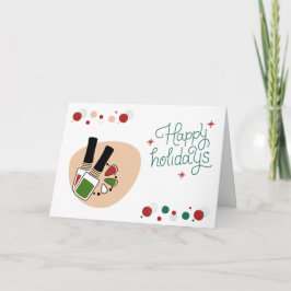 Salon oder Wellness-Center Weihnachts-/Feiertagska Feiertagskarte