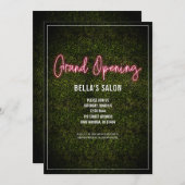 Salon Opening Neon Boxwood Einladung (Vorne/Hinten)
