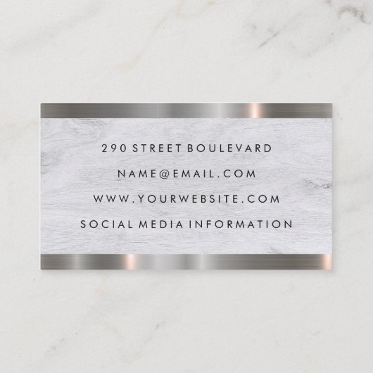 Salon Owner | Logo-Typ für Hair-Stylist Visitenkarte (Rückseite)