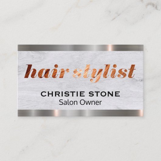 Salon Owner | Logo-Typ für Hair-Stylist Visitenkarte (Vorderseite)