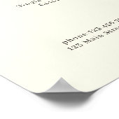 Salon Palm, Blätter, Preisliste Poster (Ecke)