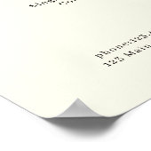 Salon Palm, Blätter, Preisliste Poster (Ecke)