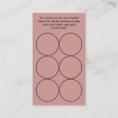 Salon Pink & Black Hair Tools Muster QR Vielen Dan Treuekarte (Rückseite)