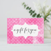 Salon Pink White Gift Certificate (Stehend Vorderseite)