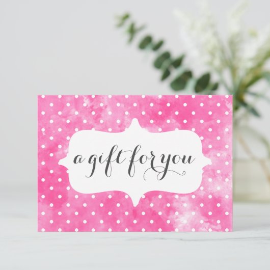 Salon Pink White Gift Certificate (Stehend Vorderseite)