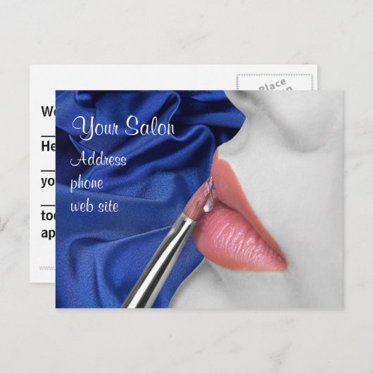 Salon Postcard, Vorlage Postkarte (Vorne/Hinten)