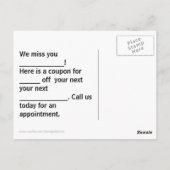 Salon Postcard, Vorlage Postkarte (Rückseite)