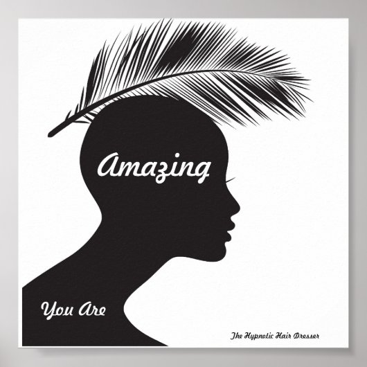 Salon Poster Priming Words Hypnotic Haar Dresser (Vorne)