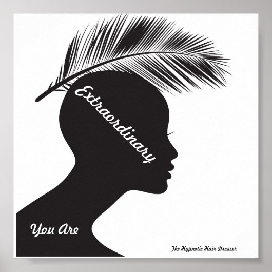 Salon Poster Priming Words Hypnotic Hair Dresser (Vorne)