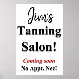 Salon Poster Tanning Salon kommt bald